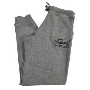 Russell Athletic Mens Gray Jogger Sweatpants XL Fleece Drawstring Athletic Dept